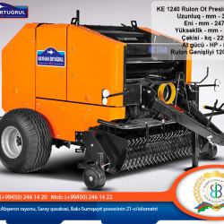 KE 1240 Rulon Ot Presləmə Maşını  KE 1240 Rulon Ot Presləmə Maşını