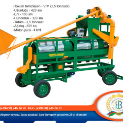 Toxum təmizləyən Vim 1.5 saat Toxum təmizləyən Vim 1.5 saat